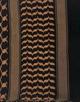 Jerusalem Night Keffiyeh – Light in the Darkness Black/Bronze with Black Tassels