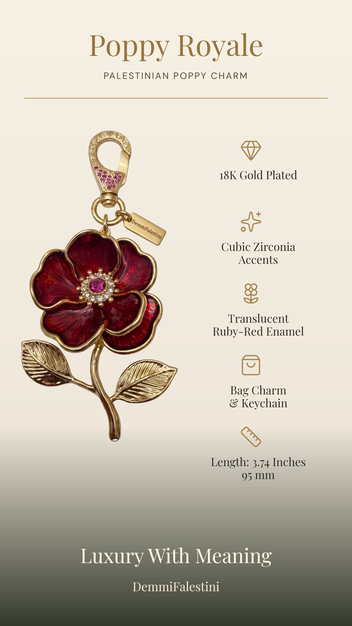 Poppy Royale — Palestinian Poppy Charm
