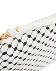 Keffiyeh-Inspired PU Leather Clutch Bag