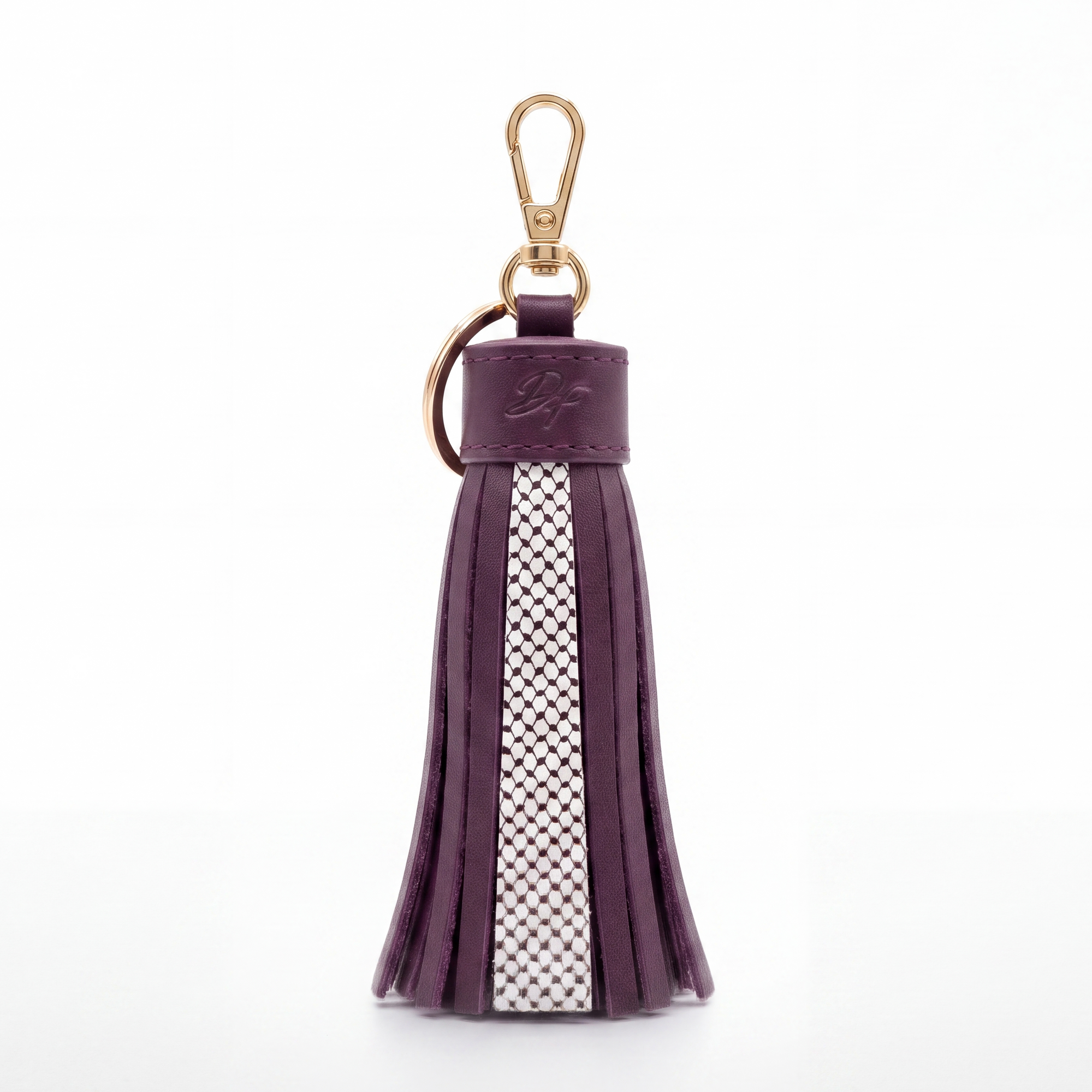 Heritage Keffiyeh Leather Tassel Charm