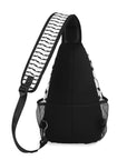 Keffiyeh Pattern Chest Crossbody Bag with Adjustable Strap