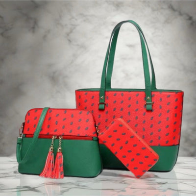 Watermelon 3pc Bag Set – A Tribute to Palestinian Heritage