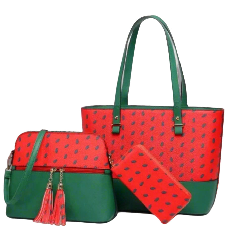 Watermelon 3pc Bag Set – A Tribute to Palestinian Heritage