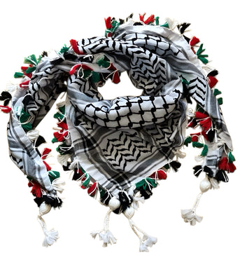 Keffiyeh Ski Mask Black White Thermal Fleece Balaclava DemmiFalestini keffiyeh-ski-mask-black-white-thermal-fleece-balaclava-demmifalestini