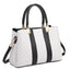 Full-Grain Leather Keffiyeh-Embossed Handbag – Luxury Statement Bag