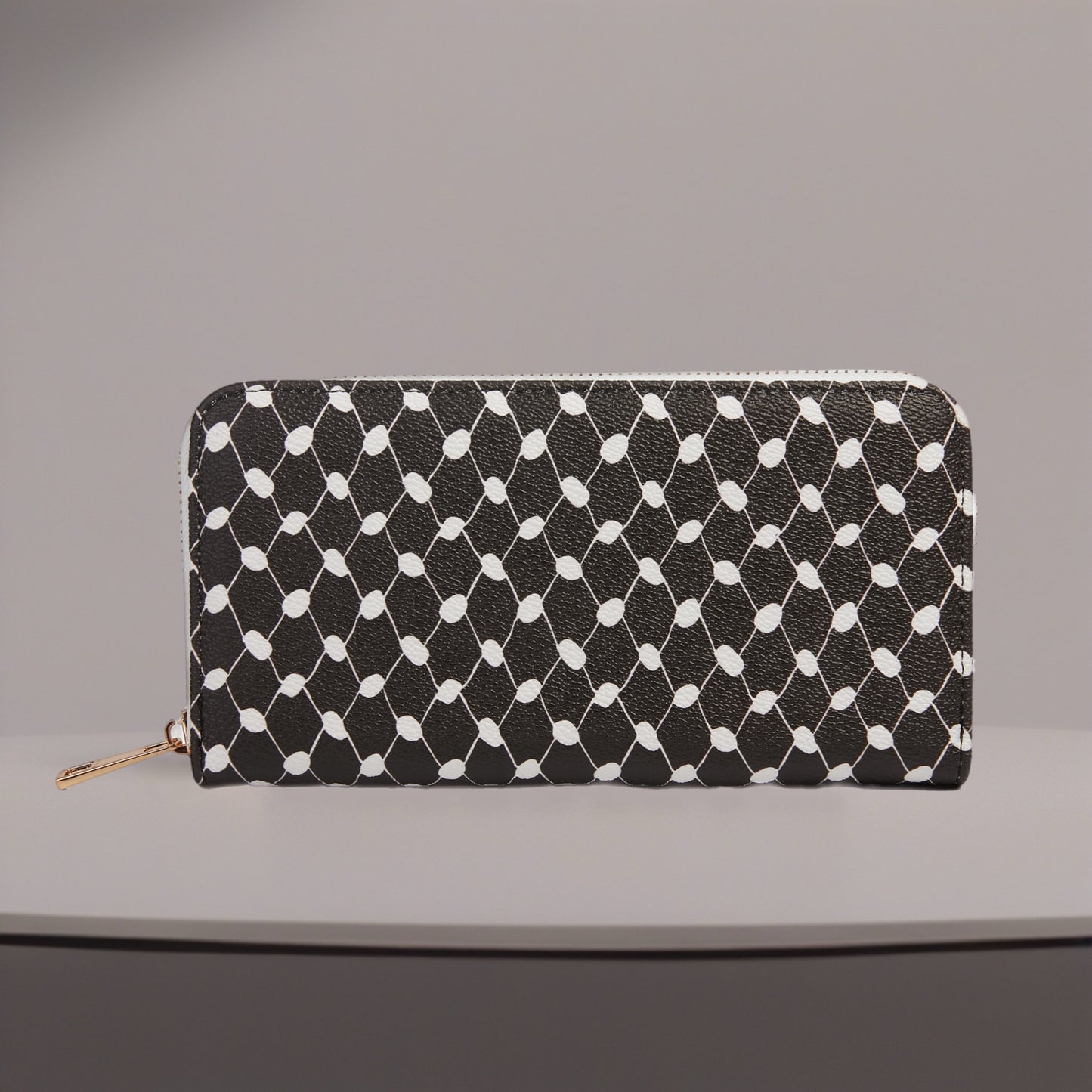 Keffiyeh Pattern Black Wallet