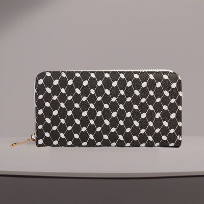 Keffiyeh Pattern Black Wallet