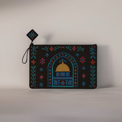 Quds Pouch – Heart of Jerusalem - Palestinian Embroidered Tatreez
