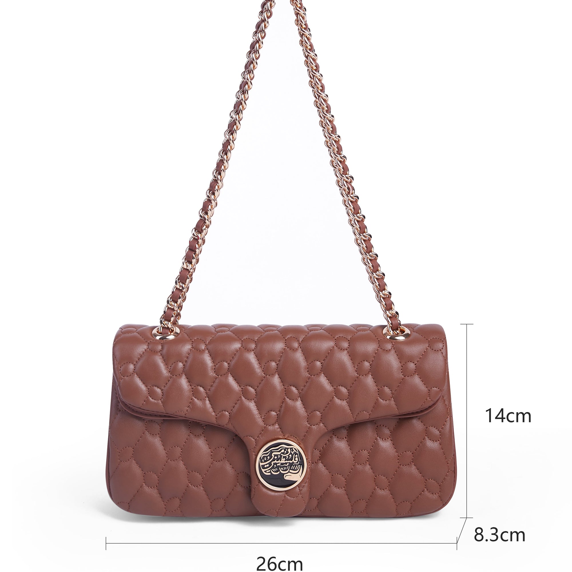 Keffiyeh Quilted Leather Shoulder Bag in Lambskin