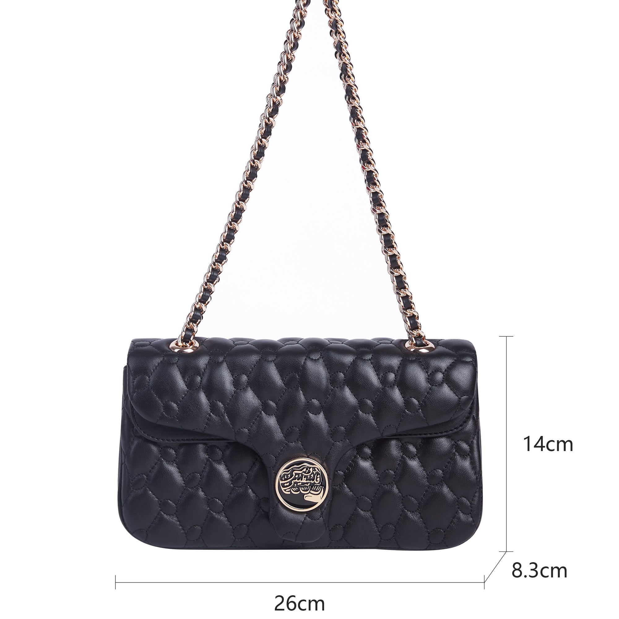 Keffiyeh Quilted Leather Shoulder Bag in Lambskin