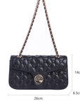 Keffiyeh Quilted Leather Shoulder Bag in Lambskin