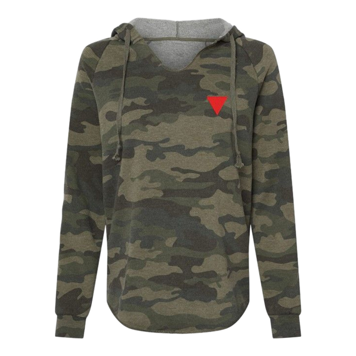 Women's Lightweight Camo Hooded Sweatshirt