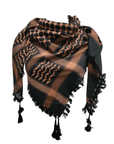 Jerusalem Night Keffiyeh – Light in the Darkness Black/Bronze with Black Tassels