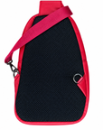 Red Tactical Heritage Sling Bag rear view showing black mesh back and adjustable strap