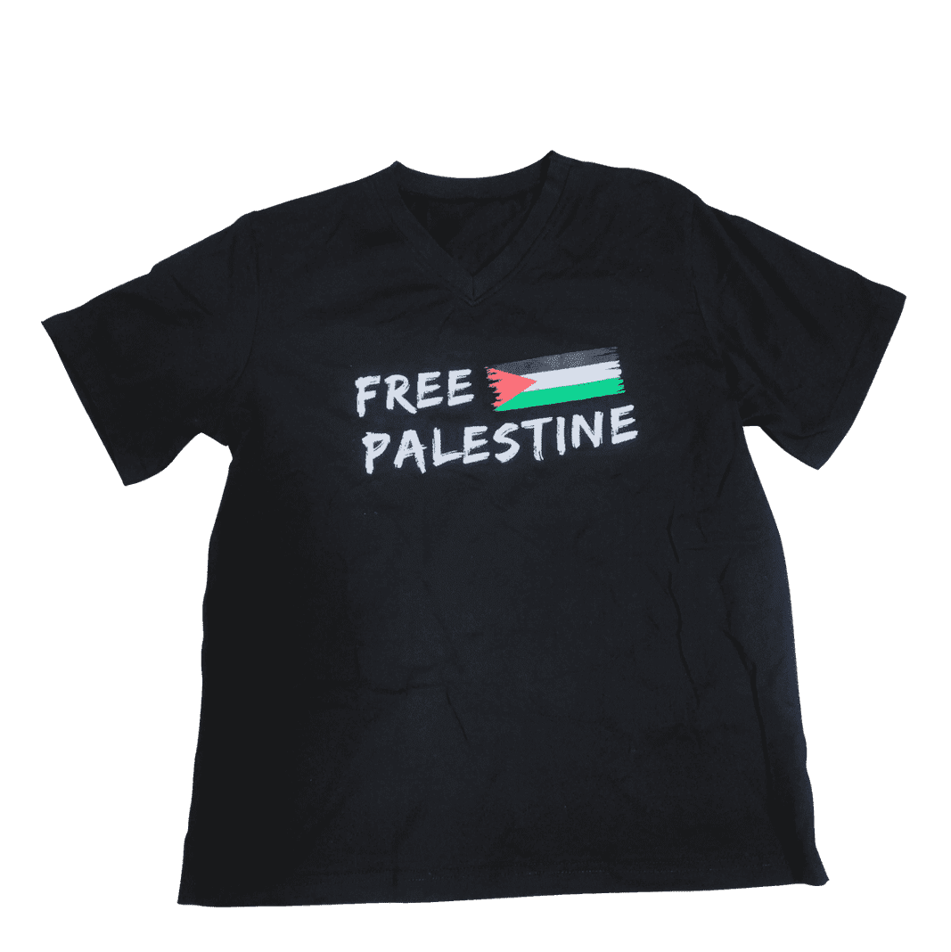 Free Palestine Black V-Neck