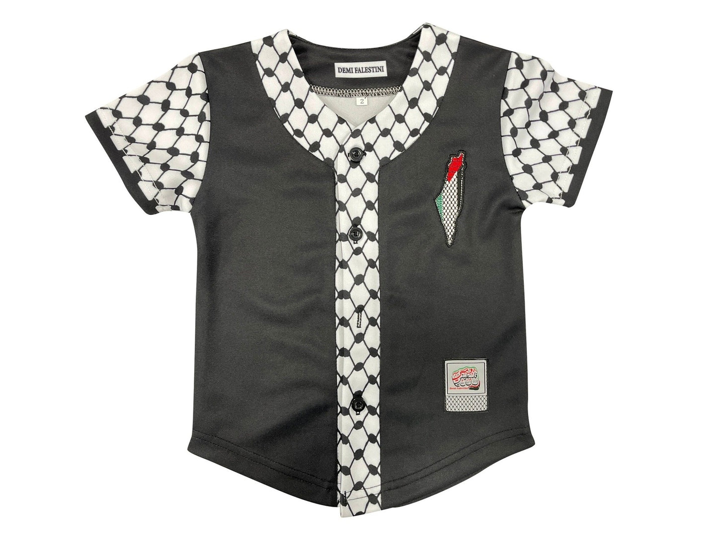 Kids Kufiya Button Down Baseball Jersey