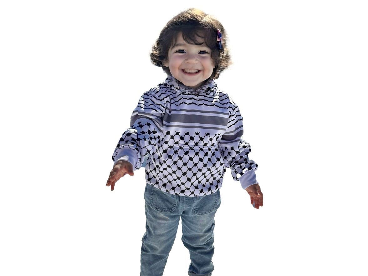 Toddlers and Kids Kufiya Pattern Pullover Hoodie