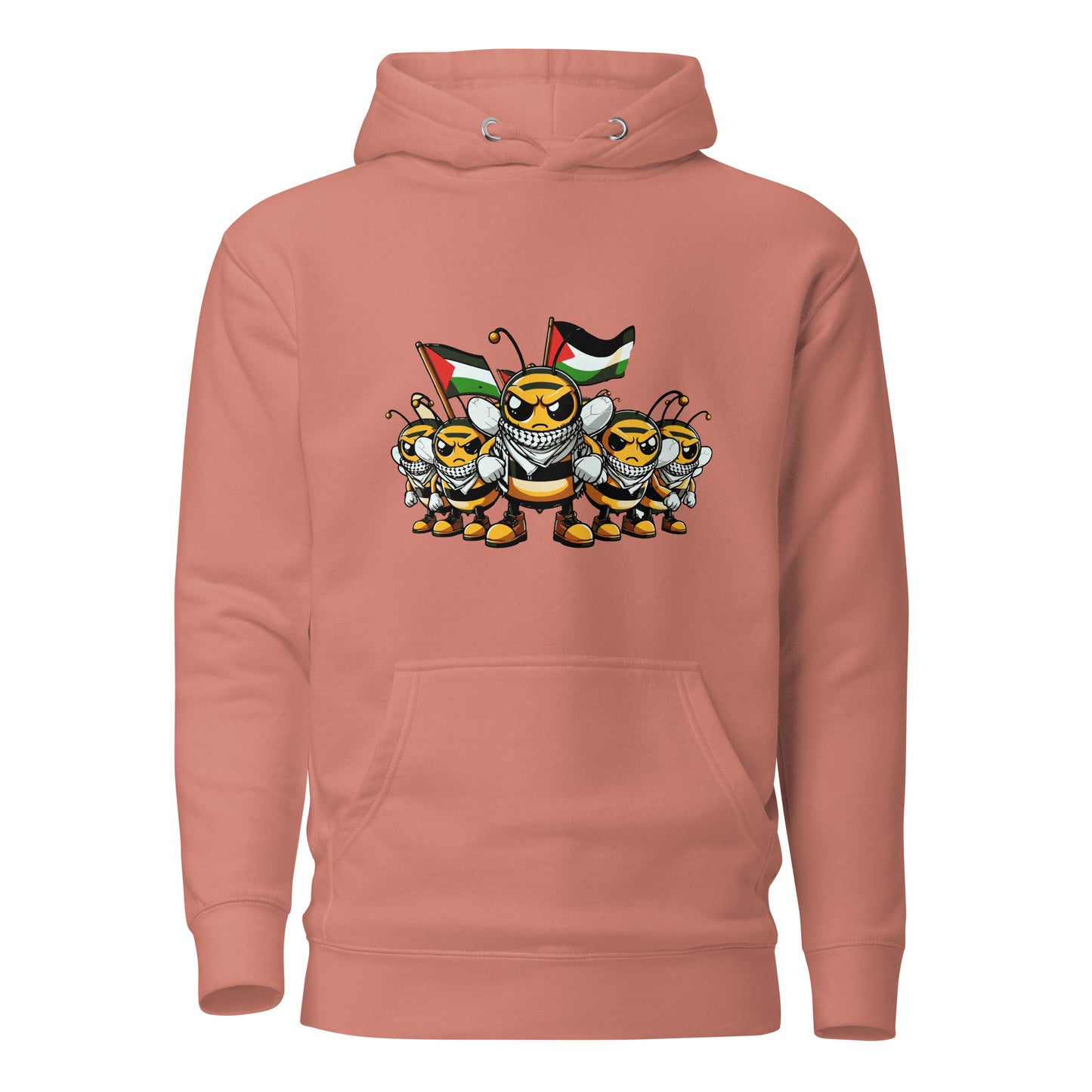 Courage Hoodie with Keffiyeh-Wearing Wasps