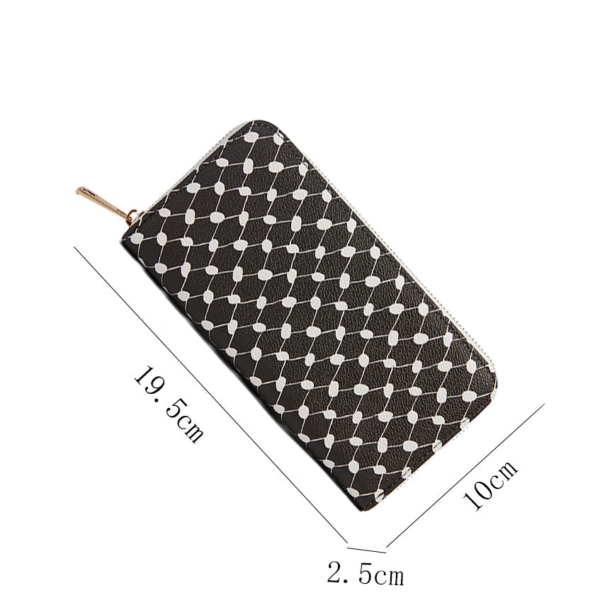 Keffiyeh Pattern Black Wallet