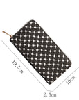 Keffiyeh Pattern PU Leather Black Wallet