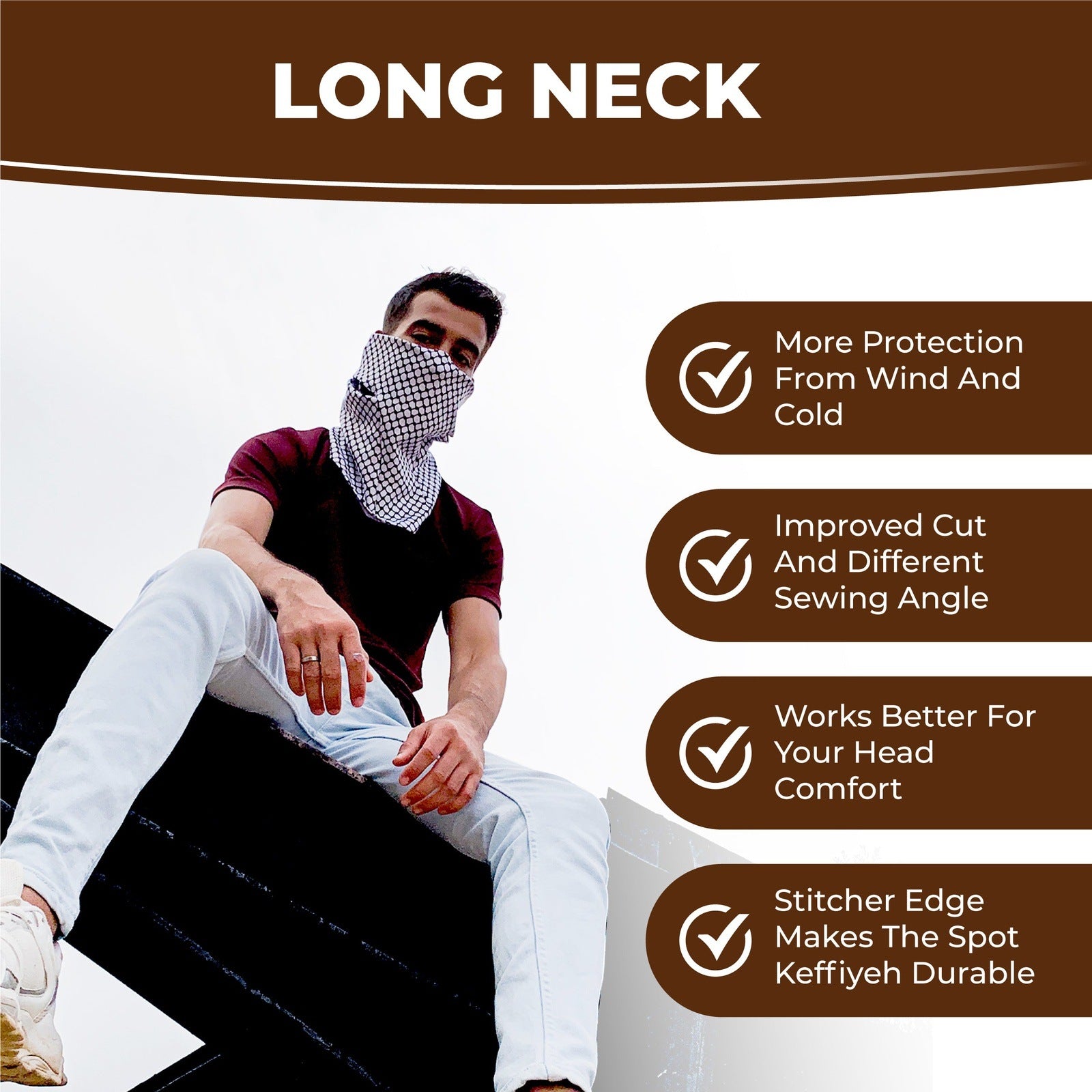 Sport Kufiya Style Ski Mask