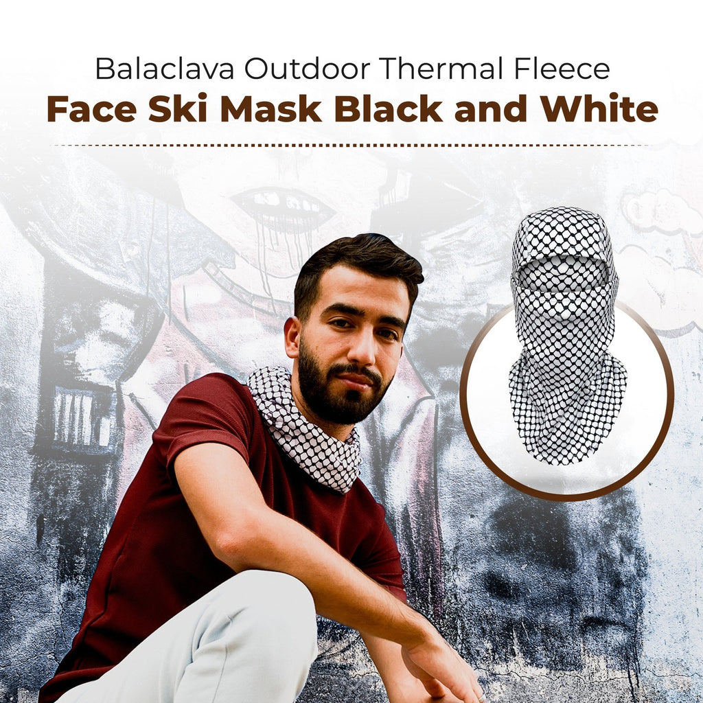 Keffiyeh Ski Mask Black White Thermal Fleece Balaclava DemmiFalestini keffiyeh-ski-mask-black-white-thermal-fleece-balaclava-demmifalestini