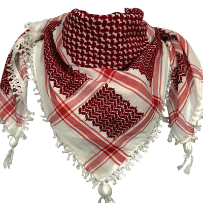 Kufiya - Red/White Made in Palestine